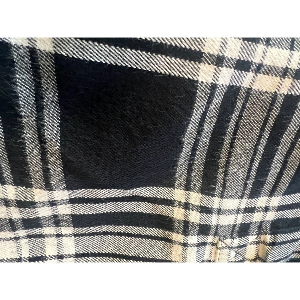 MADEWELL Daywalk Plaid Flannel Shirt Dress Size S Long Sleeve Black Autumn Fall - Picture 6 of 11
